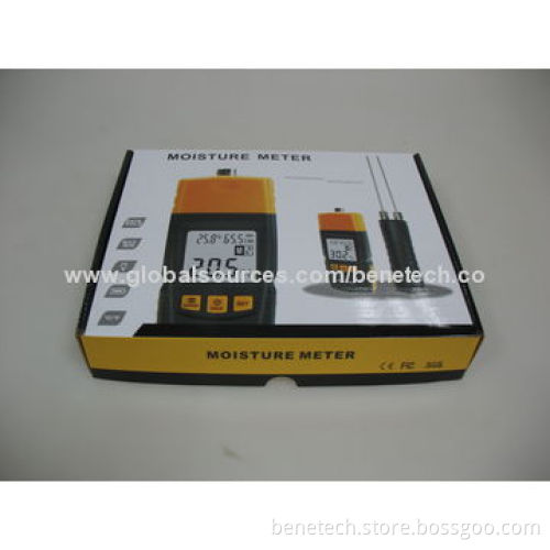 Wood Moisture Meter with Battery Alert Indication, Large LCD with Backlight